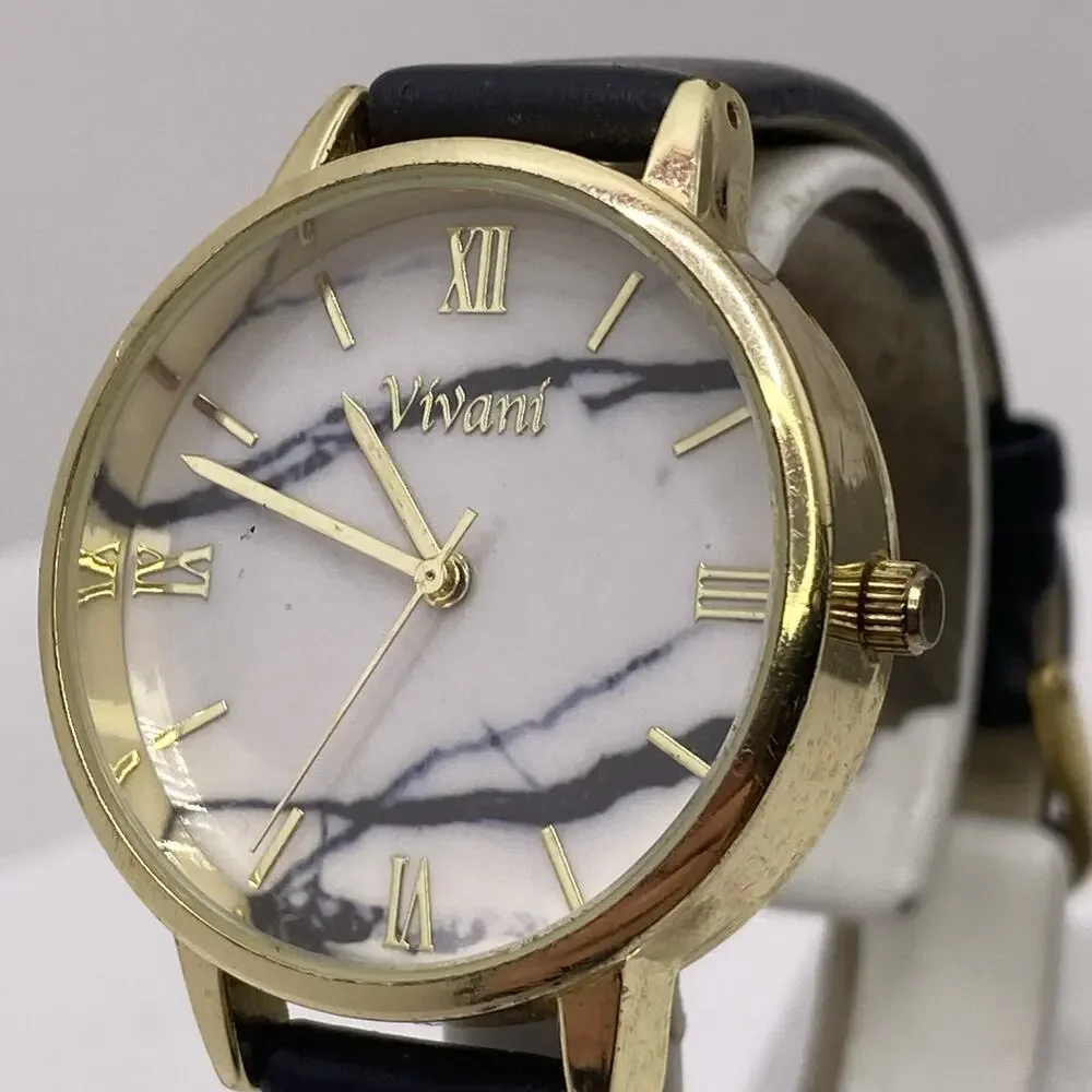 Vivani Womens Gold Tone Watch New Battery